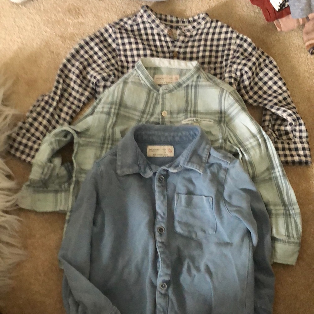 3 Zara boy button up bundle
